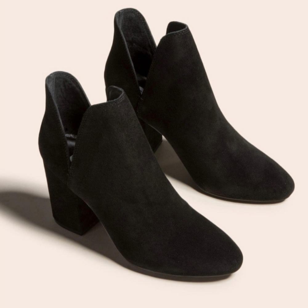Steve Madden Black Suede Booties, Size 11M